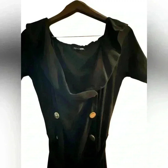 Fashion Nova Belted Black Jumpsuit Size 1X - Picture 1 of 8